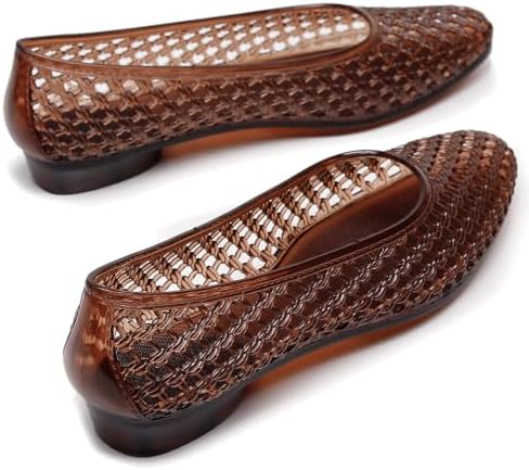Jelly Flats for Women Jelly Sandals Low Heel Jellies Shoes Clear Pumps - Image 4
