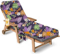 Outdoor Chaise Lounge Chair Cushion, 71 x 22 x 4.7 Inches Waterproof Chaise Lounge Cushions Thickened for Outdoor Furniture, Non-Slip Patio Lounge Chair Cushions, Purple Floral Leaf by Tycdiose