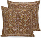 24x24 Pillow Covers Set of 2, Vintage Brown Floral Boho Square Throw Pillow Covers for Couch/Sofa/Living Room, Retro Ethnic Tribe Abstract Art Decorative Soft Pillowcases for Couch Throw Pillows by Unknown