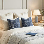 BlissBlush Decorative Throw Pillow Covers 18x18 Set of 2, Boho Blue Textured Chenille Accent Throw Pillow Covers for Couch Sofa Bed Living Room Home Décor (Cover Only) - Image 5