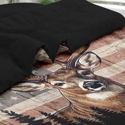 Pamnest Twin Comforter Set with Sheets, 5 Pieces Hunting Vintage Bedding - Image 5