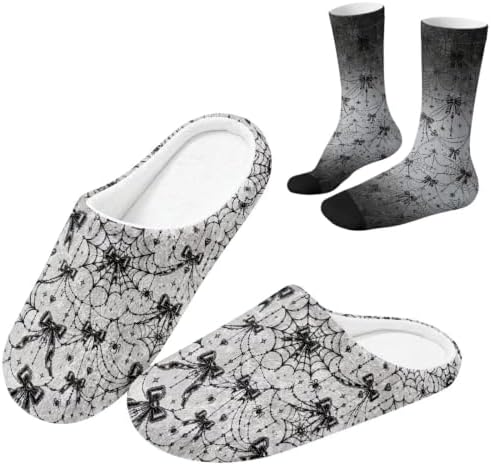Jeiento Womens Fuzzy Slipper and Socks Winter Warm Gifts for Mom,Wam Cozy Indoor Socks Comfort Home Shoes by Jeiento