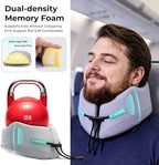 Travel Neck Pillow for Airplane: Side Support for Large Necks Without Choking - Supports 8 lbs Without Collapsing - No Sideways Slumping in Aisle & Middle Seats on Long Flights - Image 2