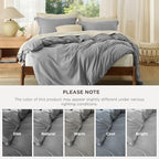 Bedsure Oversized King Duvet Cover, Soft Double Brushed Bedding Set, Grey - Image 5