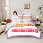 Feelyou The Periodic Table Comforter Chemistry Comforter Set for Boys Girls Children Teching Tools Colorful Bedding Set Room Decor King Size with 2 Pillow Case - Image 5
