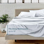 Bare Home Sheet Set Storage Pocket 1800 Ultra-Soft (Twin XL, White) - Image 5