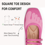 Womens Woven Ballet Flats, Foldable Mary Jane Shoes for Casual Wear - Image 3