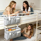 Bedside Storage Organizer Large Capacity Iron Frame Hangable Basket - Image 2