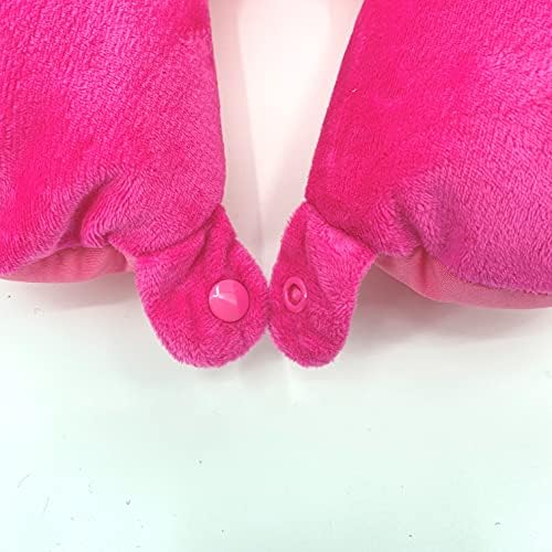 Bookishbunny 2pks U Shape Microbead Travel Neck Pillows Neck Head Support Airplane Bus Train Car Traveling Driving (Pink) - Image 3