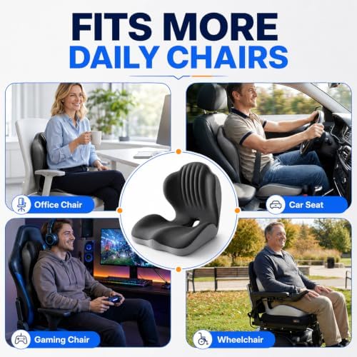 Ergonomic Memory Foam Seat Cushion with Back Support, Office Chair Cushion - Image 5