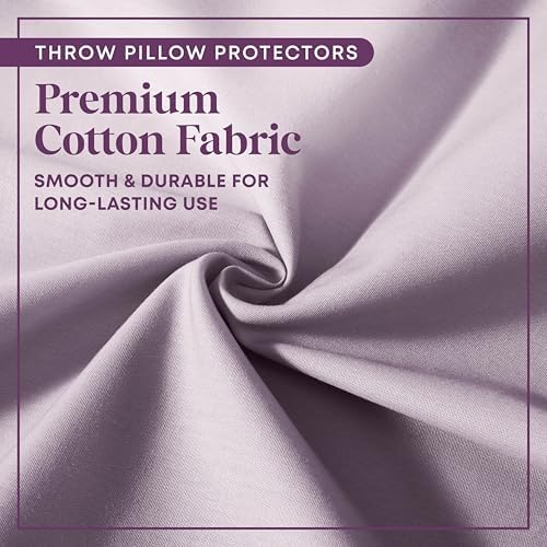CIRCLESHOME Throw Pillow Protectors - 100% Cotton Breathable Pillowcases - 20 X 20 Square Pillowcases - Protects Pillows from Dirt, Dust and Debris (Square Pillow - 4 Pack- 20x20) - Image 5