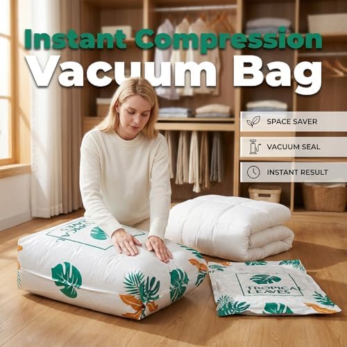 2026 New No‑Pump Vacuum Storage Bags, Large Cube Vacuum Seal Bags, Large Storage Compression Bags, Heavy-Duty Press & Seal For Clothes Press & seal, Perfect for bulky bedding (1) - Image 2