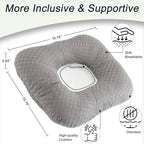Anti-Slip Wheelchair Cushions, Bed Sore Cushions for Butt, Ergonomic Innovations Orthopedic Donut Pillow, Medical Seat Cushion for Sciatica, Back, Coccyx, Pressure Sore (Gray) - Image 2