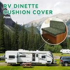 molasofa Leather Like RV Dinette Cushion Covers, RV Booth Seat Cover Stretchable Camper Cushion Couch Covers Washable Slipcovers for Camper Car Bench (2 Bench Cover & 2 Backrest Cover, Tawny-03) - Image 4