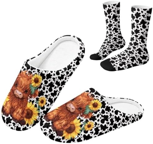 Jeiento Womens Fuzzy Slipper and Socks Winter Warm Gifts for Mom,Wam Cozy Indoor Socks Comfort Home Shoes by Jeiento