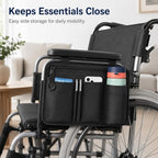 Wheelchair Side Bag for Quantum Rehab Edge 3 Stretto 2020+ - Image 5