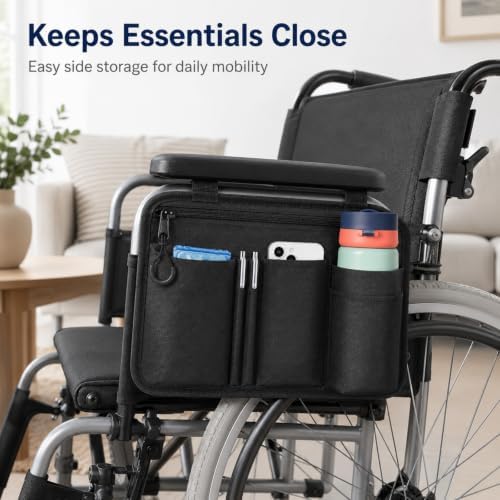 Wheelchair Side Bag for Quantum Rehab Edge 3 Stretto 2020+ - Image 5