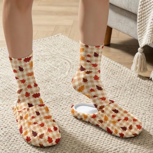 House Slippers for Women Washable Closed Toe with Cute Socks - Image 3