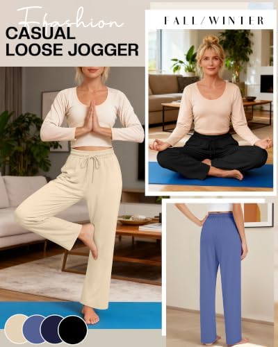 4 Pack Women Lounge Comfy Pants Lightweight Sweatpant - Image 3