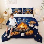 Erosebridal RV Camper Toddler Bedding Set, Outdoor Camping Themed Kids Comforter Sets for Girls Boys, Fun Summer Campsite Bed Set, Hiking Camping Lover Gifts Room Decor (1 Pillowcase) - Image 6