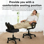 Ergonomic Adjustable Under Desk Footrest,Ottoman with Wheels - Image 3