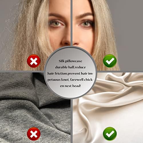 Suatien Silk Body Pillowcase, Body Pillow Cases with Zipper, Champagne - Image 4