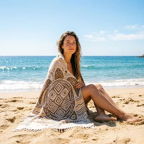 2-in-1 Convertible Beach Towel Bag with Interior Zip Pocket - Image 4