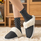 Fuzzy Slippers for Women Washable Cotton Slippers with Crew Socks - Image 2