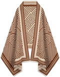 EXTREE Scarfs for Women Pashmina Silky Shawl Wrap for Evening Dressing Blanket Open Front Poncho Cape by EXTREE