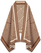 EXTREE Scarfs for Women Pashmina Silky Shawl Wrap for Evening Dressing Blanket Open Front Poncho Cape by EXTREE