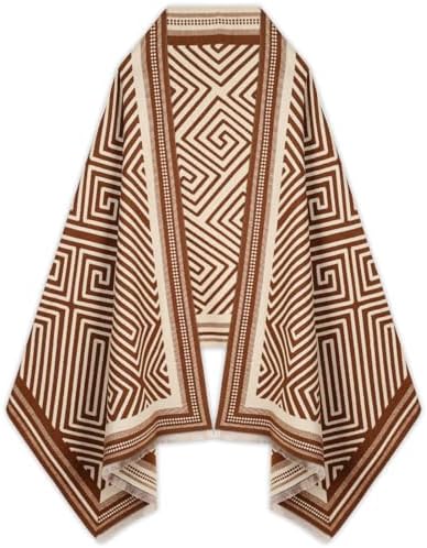 EXTREE Scarfs for Women Pashmina Silky Shawl Wrap for Evening Dressing Blanket Open Front Poncho Cape by EXTREE