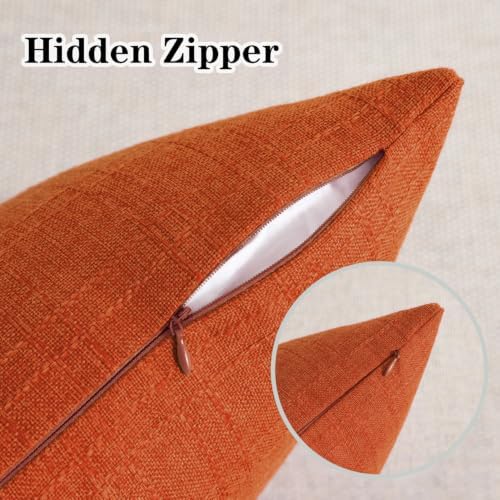 Kevin Textile Outdoor Waterproof 14”x36” Pillow Cover 1 Pack, Dark Orange - Image 3