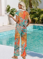 WIHOLL Two Piece Sets for Women Summer Spring Outfits Travel Cruise Resort Wear 2026 Beach Vacation Palazzo Pants Set - Image 4