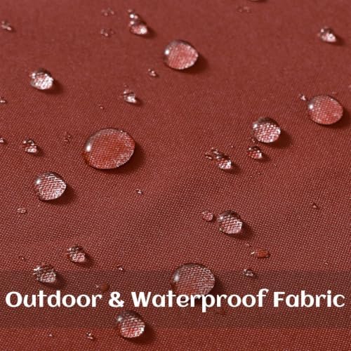 decorUhome Outdoor Waterproof Faux Linen Throw Pillow Covers 22x22 Set of 2 - Image 2