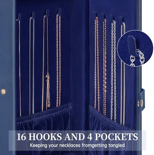 AKOZLIN 6-Tier Jewelry Box Organizer 5 Drawers Storage XLarge BlueBlue - Image 5