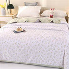 Coverless Duvet Single Double King Size, Reversible Summer Quilted Duvet Cosy and Lightweight Quilt Breathable Bedspreads Quilted Throw for Beds,Green,180 * 200cm - Image 2