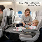 Toddler Travel Bed, Toddler Airplane Bed, Portable Airplane Seat Extender Travel for Toddlers, Lightweight Oxford Fabric - Gray - Image 3