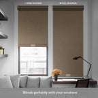 Boolegon Blackout Roller Shades for Windows, Beige, 45" W x 48" H - Image 2
