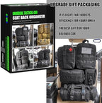 7 PACK Tactical Seat back organizer Truck organizer With 6 Detachable Pouches Universal For Car Truck Ford Jeep Military-Grade Heavier Panels With Multi-functional Packs (Black) - Image 6