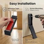 4-Pack Kickdown Door Stopper, Heavy Duty Black Kick Down Stop - Image 4