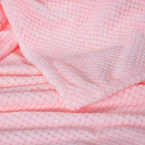 Fuzzy Throw Blanket, Plush Fleece Blankets for Adults, Toddler, Boys and Girls, Warm Soft Blankets and Throws for Bed, Couch, Sofa, Travel and Outdoor, Camping (Queen(80"x90"), XXL-Baby Pink) - Image 4