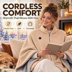 2027 Upgrade Heated Shawl Wraps for Women, Cordless Heat Cape，Green - Image 2