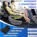 Airplane Foot Rest - Foot Hammock Portable for Plane Travel with Adjustable Strap & Thick Board, Desk Foot Rest Hammock, Travel for Long Flights (2pcs) - Image 3