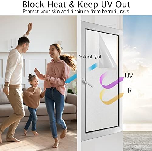 HIDBEA Frosted Glass Window Privacy Film,Static Cling 41.3 in x 13.1 ft - Image 2