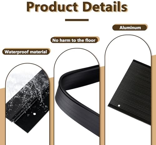 Security Door Seal Kit Aluminum Door Draft Stopper (Copper) Heavy Duty Weather Stripping Door Seal Durable Seal Strip Draft Stoppers for Bottom of Door Sweeps for Interior and Exterior Doors - Image 2