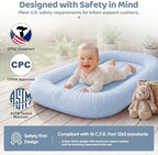 Baby Lounger, Infant Support Cushion 0-24 Months, Light Blue - Image 3