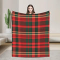 Christmas Red Green Plaid Flannel Fleece Throw Blanket by Unknown
