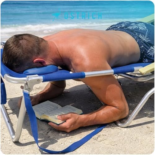 Ostrich The Altitude 3N1 Reclining Lounge Chair, Relaxing Beach Seat, Blue - Image 2