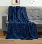 Utopia Bedding 100% Cotton Waffle Blanket King Size Navy, 90x108 Inch - Image 4