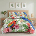 WeCozy Full Comforter Set, 3 Pieces Tropical Hibiscus Bedding, All Season by WeCozyHomeDecor